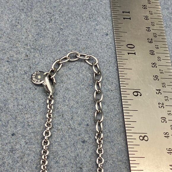 Talbots Circle Link Necklace 18 In Chain Gold Silver Twisted Hoop Retro Classic - Picture 3 of 9